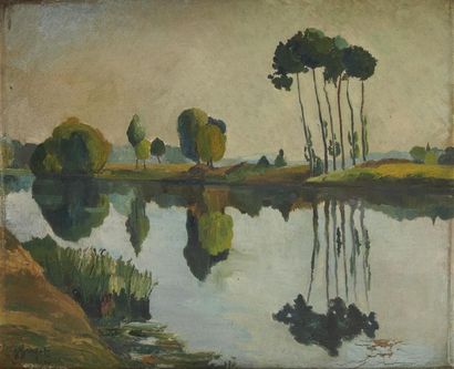 null Georges Lucien GUYOT (1885-1973)
Canal
Huile sur toile, signée et datée 20 en...