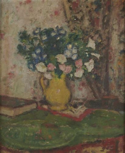 null Georges D'ESPAGNAT (1870-1950)
Composition au bouquet de fleurs
Huile sur toile,...