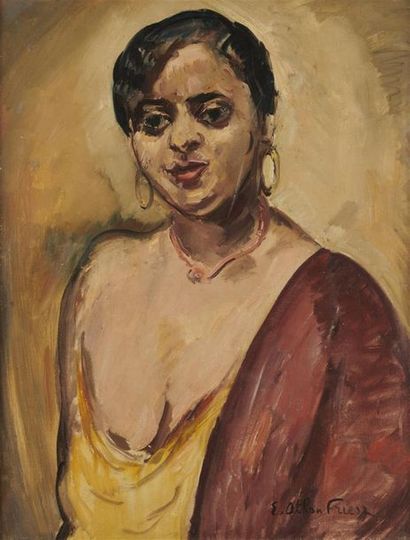null Emile Othon FRIESZ (1879-1949)
Jeune indigène
Huile sur toile, signée en bas...