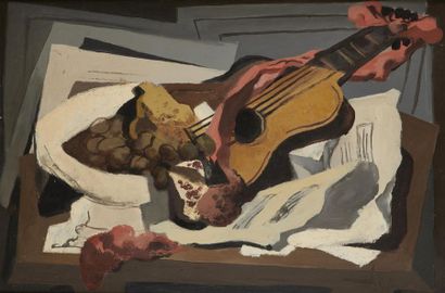 null Jean JOVENEAU (1888-?)
Nature morte à la guitare
Huile sur toile.
54 x 81 c...