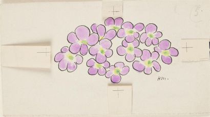 null Henri MATISSE (1869-1954)
Fleurs
Suite de cinq dessins originaux exécutés pour...
