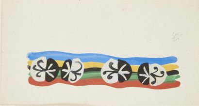 null André DERAIN (1880-1954) 
Projet arc en ciel
Gouache sur papier.
17.5 x 33 cm
Ancienne...