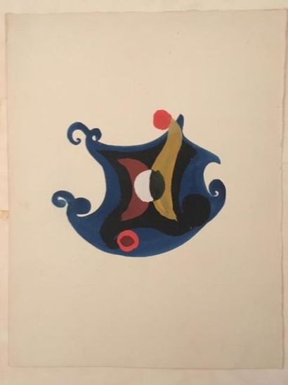 null André DERAIN (1880-1954) 
Motif
Gouache sur papier.
Ancienne Collection Michel...