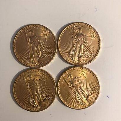 null 4 pièces 20 dollars américains or Gaudens 1924.