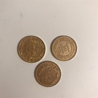 null 2 pièces 20 francs or Tunisie 
1 pièce de 50 kurush Turquie 