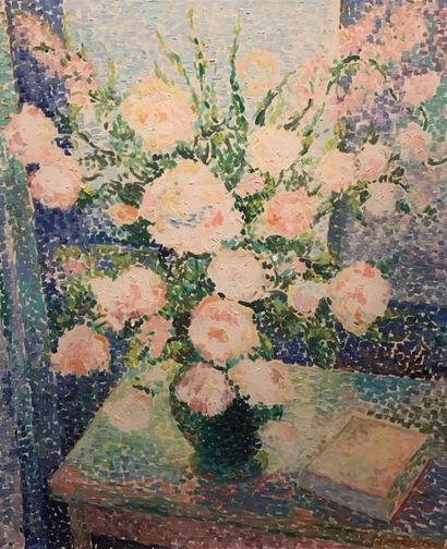 null Serge MENDJISKY (1929-2017)
Nature morte au bouquet de fleurs 
Huile sur toile,...