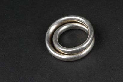 null HERMES MADE IN FRANCE
Bague anneau "Vertige" en argent (925°°/oo). Signée et...