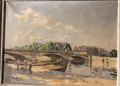 null Félix CALVELLI (XX)
Quai de Seine
Huile sur toile, signée et située Paris en...