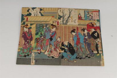 null ALBUM comprenant 36 estampes par différents artistes dont Kunisada, Kunihisa,...