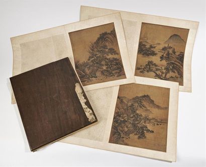 CHINE - XIXe siècle Album comprenant neuf...
