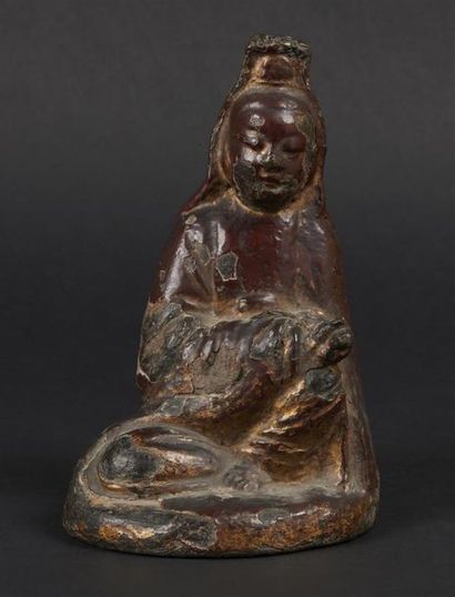 CHINE - Epoque MING (1368 - 1644) Statuette...