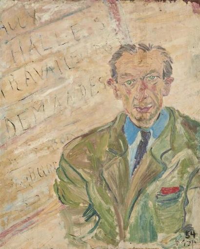 null Trude VON MOLO (1906-1989)
Portrait d'homme, 54
Huile sur toile, signée et datée...