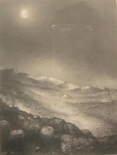 null Bert ANDREAE (XXe siècle) 
Landscape to Girameve 
Mine de plomb sur papier,...