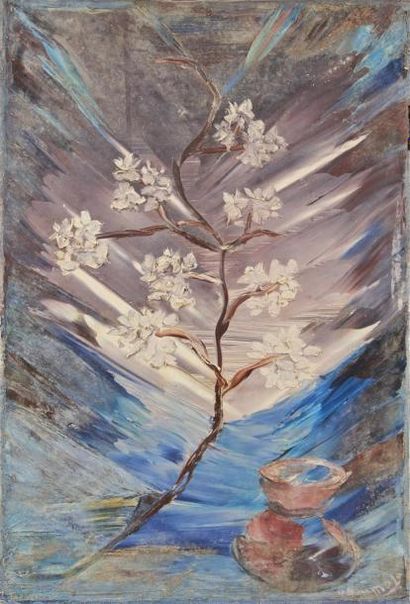 null Trude VON MOLO (1906-1989)
Branche fleurie
Huile sur toile, signée en bas à...