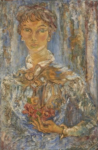 null Trude VON MOLO (1906-1989)
Femme aux fleurs
Huile sur toile, signée en bas à...