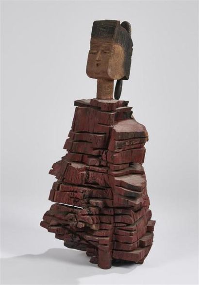 null VÉRONIQUE VERMEIL (1938-2017)
Japonaise
Bois sculpté teinté. Signé et daté 2003.
H....