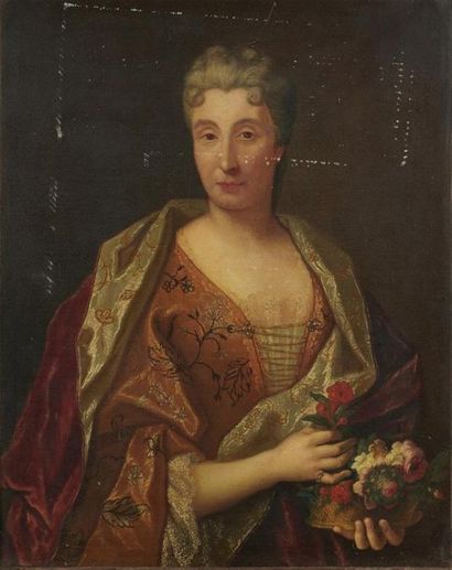 null Ecole FRANCAISE du début du XVIIIème siècle
Portrait de femme à la corbeille...