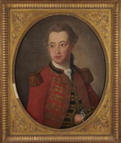 null Ecole FRANCAISE vers 1770
Portrait d'un militaire
Sur sa toile d'origine ovale
73...