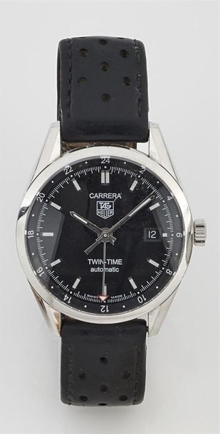 null TAG HEUER Twin-Time Automatic. Carrera. WV2115. SL4191.
Montre bracelet en acier...