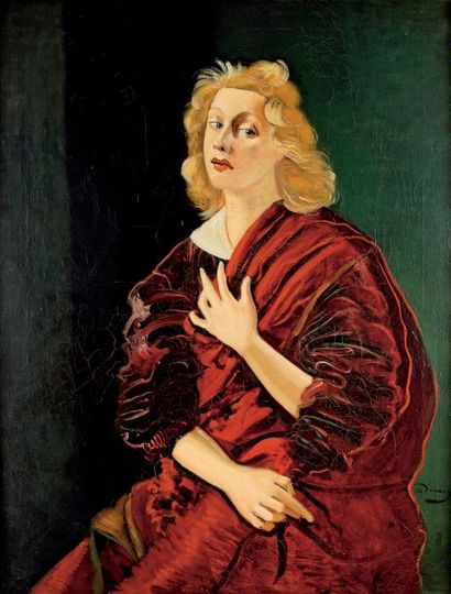 André DERAIN (1880-1954) Lady Abdy, 1932. Huile sur toile, signée en bas à droite....