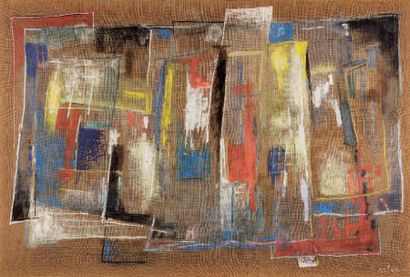 Chana ORLOFF (1888-1968) Composition abstraite. Huile sur toile signée en bas à droite....