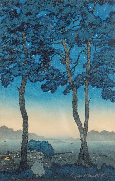 Elizabeth KEITH (1887-1956) Wonsan Korea, 1919. Bois gravé en couleurs sur papier,...