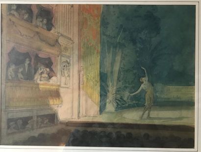 null Tony MINARTZ (1873-1944)
Ballet à l'opéra 
Aquarelle sur papier non signé 
28,5...