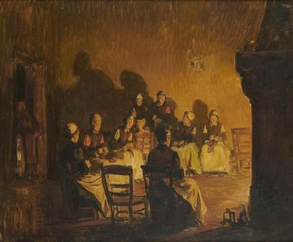 null Joseph BAIL (Limonest 1862 - Paris 1921)
La prière
Sur sa toile d'origine (L....