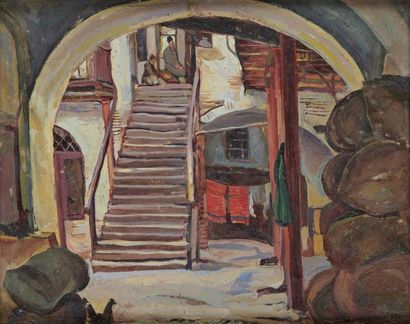 null Zygmunt WALISZEWSKI (Saint Petersbourg 1897 - Cracovie 1936)
L'escalier d'une...