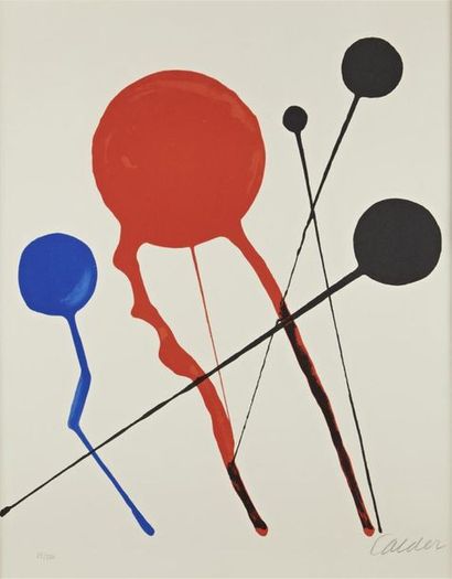 null Alexandre CALDER (1898-1976) 
Balloons forms
Lithographie signée au crayon en...