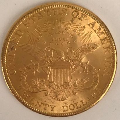 null * 20 dollars Liberty en or jaune 1897 