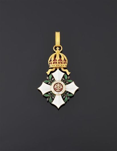 null Principauté de Bulgarie - Ordre du Mérite civil, fondé en 1891, bijou de commandeur...