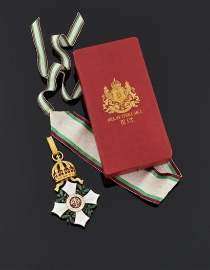 null Principauté de Bulgarie - Ordre du Mérite civil, fondé en 1891, bijou de commandeur...