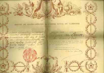 null Royaume du Cambodge - Ordre royal du Cambodge, fondé en 1863, bijou de grand-croix...