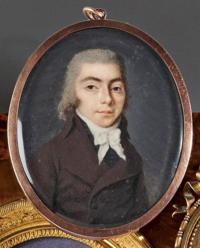 null Antoine Joseph HELANT (1752- après 1819)
Portrait de jeune homme à la redingote...