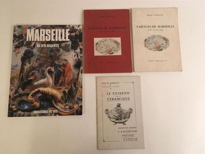 null ENSEMBLE d'ouvrages sur la faïence de Marseille : 
- H. J. REYNAUD, Faiences...