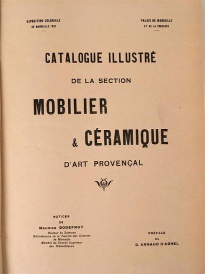 null Catalogue illustré de la section Mobilier & Céramique d'Art Provençal de l'exposition...