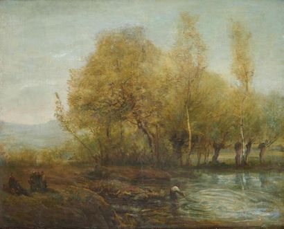 null Ecole Française vers 1880
Paysage
Toile
59 x 130 cm
