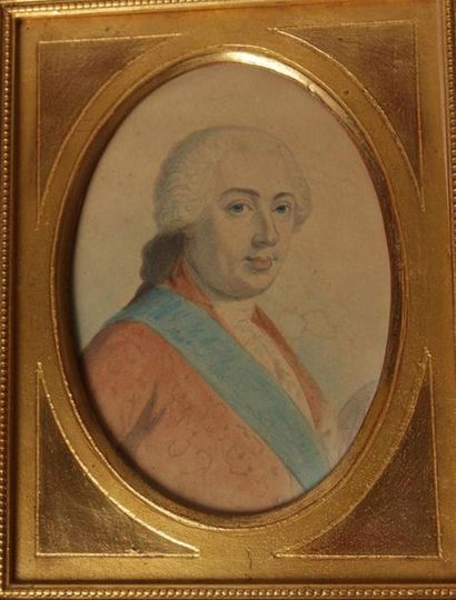 null ECOLE FRANCAISE du XVIIIème siècle .
Portrait présumé de Charles de Bourbon,...