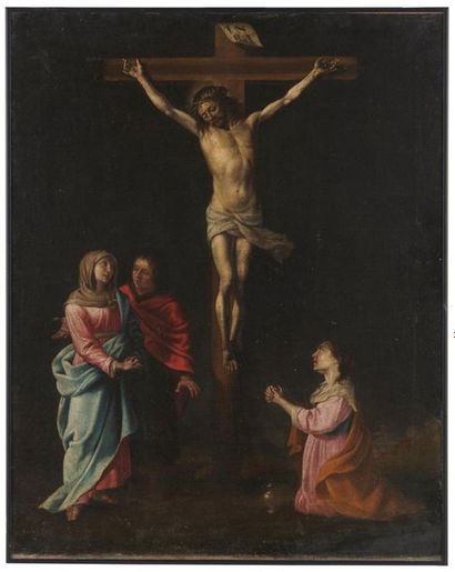 null Ecole FRANCAISE du XVIIIe siècle, suiveur de Nicolas TOURNIER
Christ en croix...