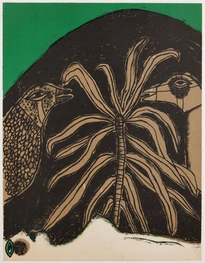 null CORNEILLE (1922 - 2010)
Dialogues d'oiseaux
Lithographie en couleurs, signée,...