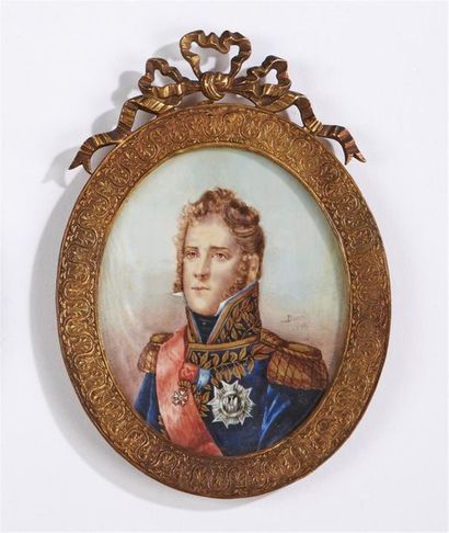 null ECOLE FRANCAISE du XIXe siècle 
Portraits présumés de Joachim Murat, roi de...