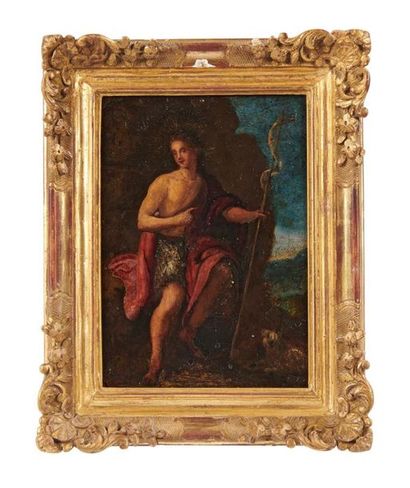 null ECOLE FRANCAISE du XIXe siècle 
Saint Jean-Baptiste 
Huile
13,5 x 10 cm 
Dans...