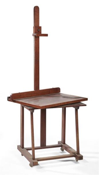 null CHEVALET d'atelier rotatif en bois naturel 
H. 181 cm - Larg. 74,5 cm - Prof....