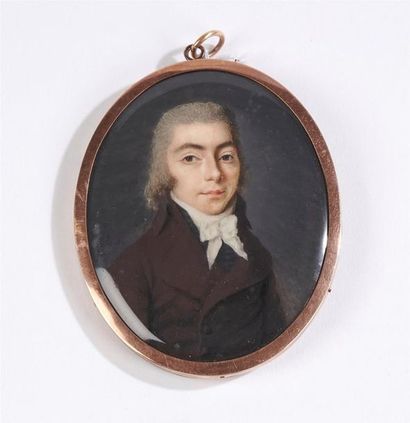null Antoine Joseph HELANT (1752- après 1819)
Portrait de jeune homme à la redingote...