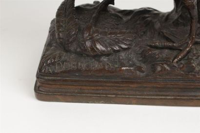null D'après Alfred DUBUCAND (1828-1894)
Faisan doré 
Epreuve en bronze à patine...