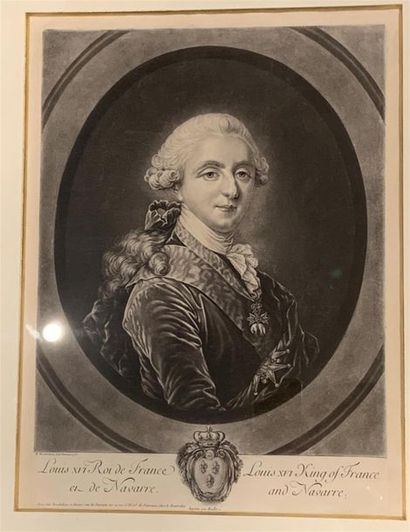 null Portrait du roi Louis XVI
Gravure en noir 
40 x 30 cm à vue 
Dans un cadre baguette...