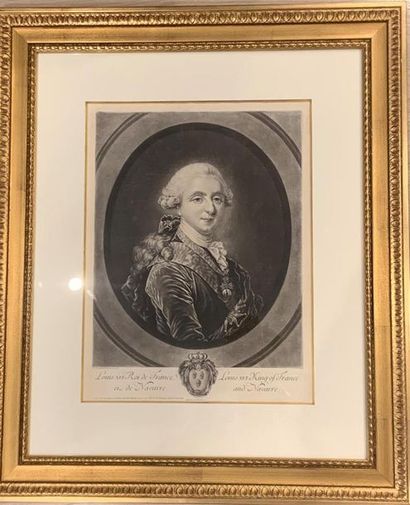 null Portrait du roi Louis XVI
Gravure en noir 
40 x 30 cm à vue 
Dans un cadre baguette...