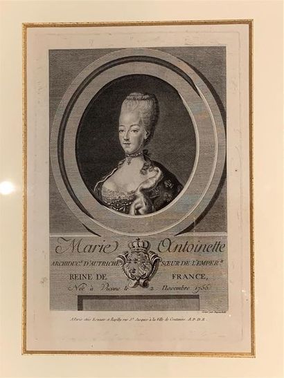 Portrait de Marie-Antoinette, Reine de France...