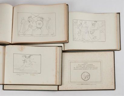 null John FLAXMAN. Oeuvres diverses. Paris, Feillet, Brégeau..., 1823. 4 volumes...